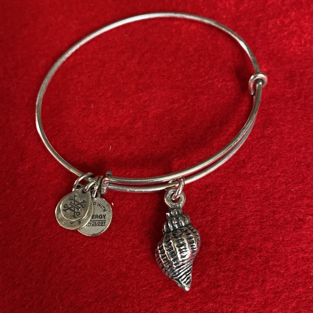 Alex and Ani Shell Silver Charm Bracelet